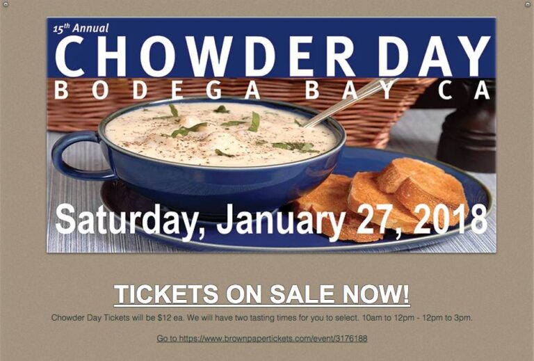 2023 okanogan valley fiber festivclam chowder festival 2023 Chowder Day January 27, 2018 The Official Bodega Bay Area Website