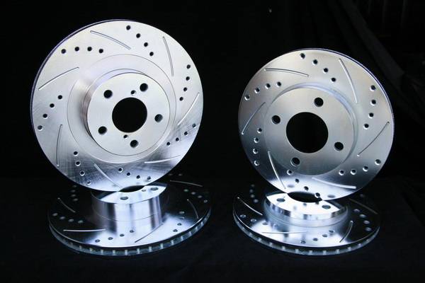 Volvo XC90 Royalty Rotors Slotted & Cross Drilled Brake Rotors - Rear