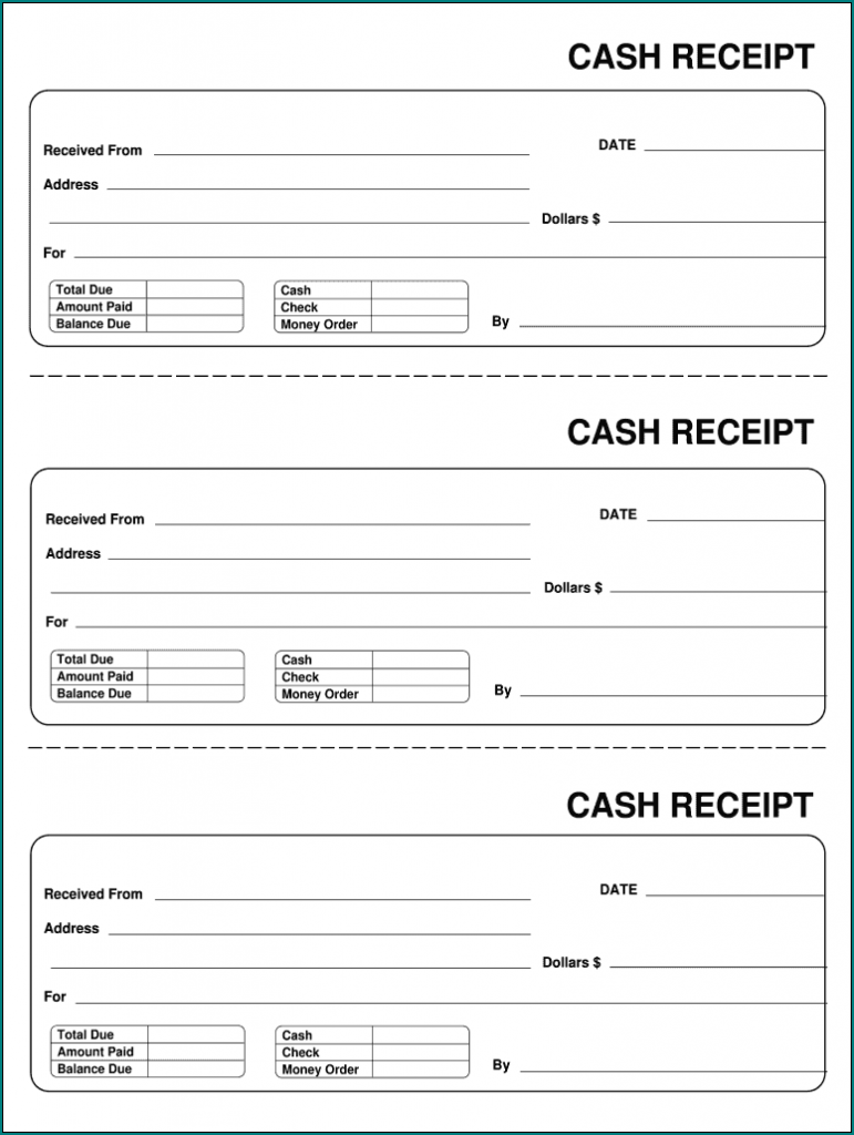 》Free Printable Blank Receipt Form