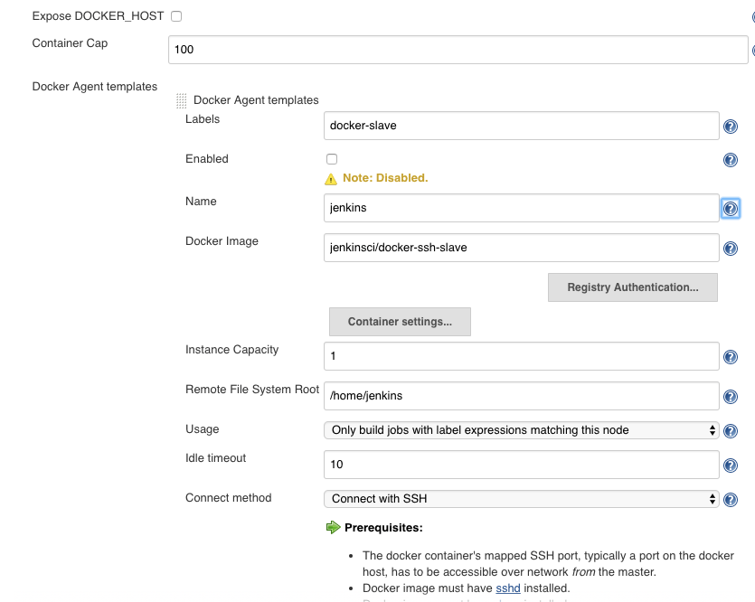 Docker Jenkins Master and Slave (MacOSX) 2019