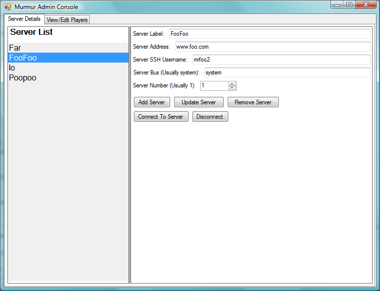 Murmur Admin Console