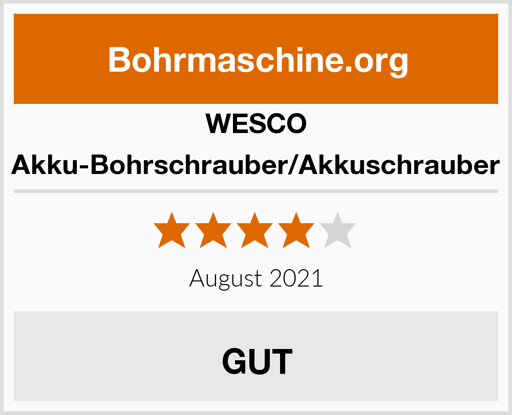 WESCO AkkuBohrschrauber/Akkuschrauber Bohrmaschinen Test 2020