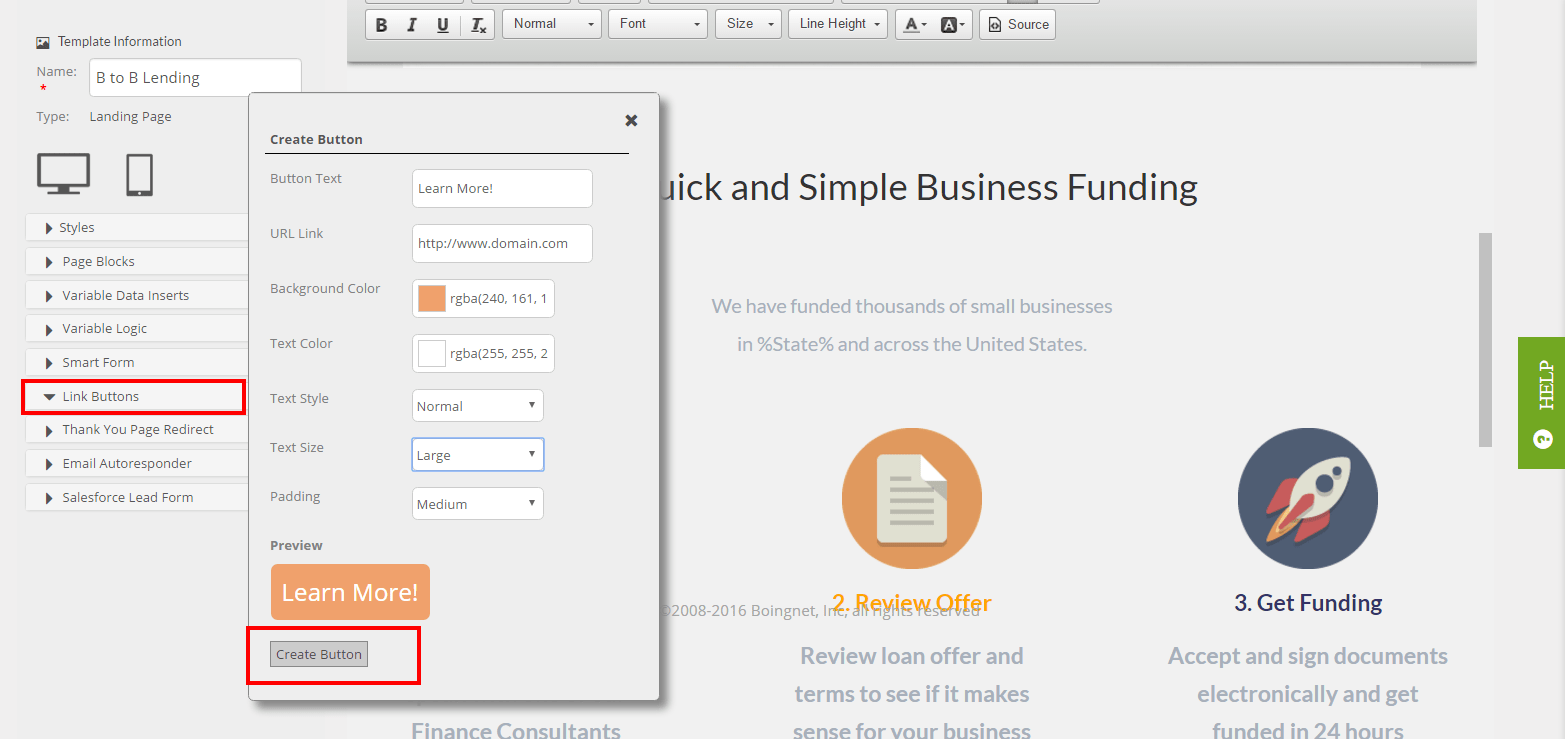 How to Insert Customized Link Buttons