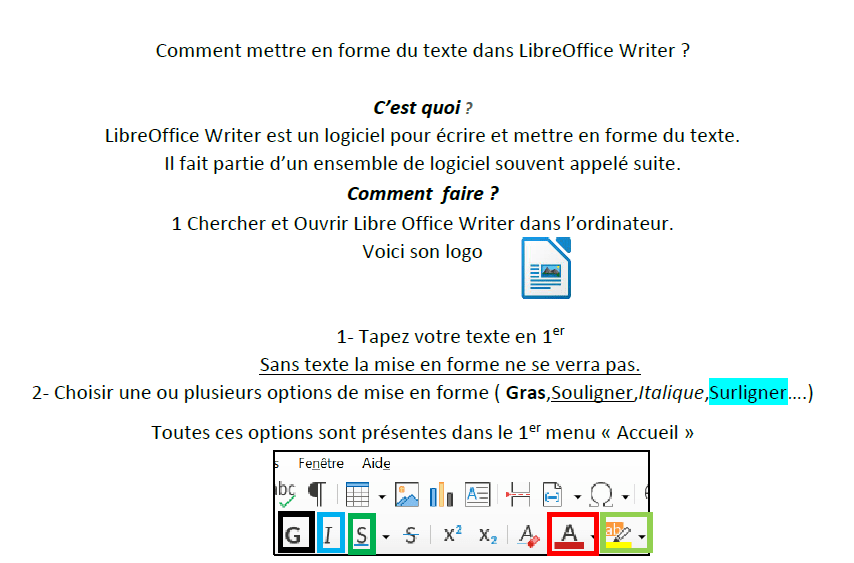 Comment mettre en forme du texte dans LibreOffice Writer La boîte à