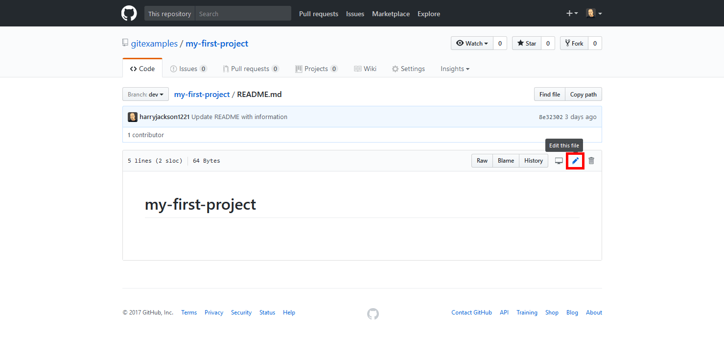 How to Commit a File Change on a GitHub Repository