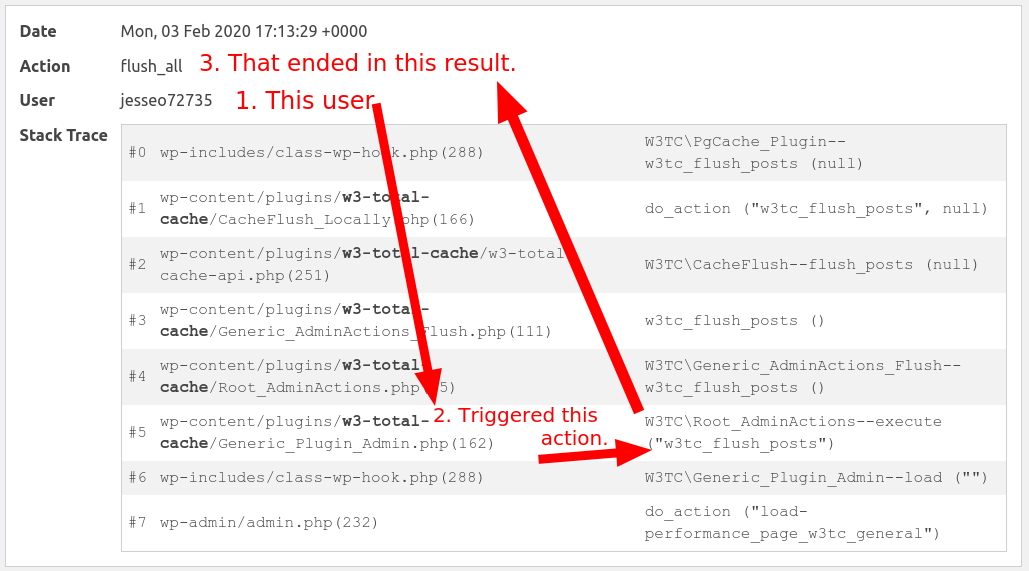 Using the Cache Purge Logs in W3 Total Cache