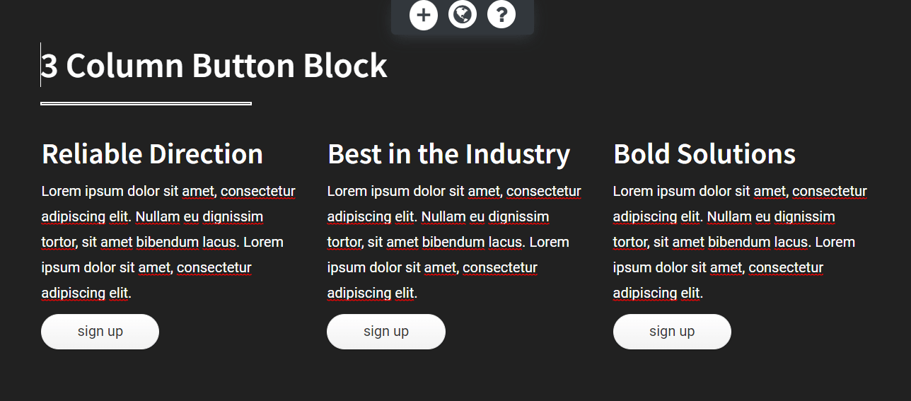 How Do I Create a 3 Column Button Layout with BoldGrid Post and Page