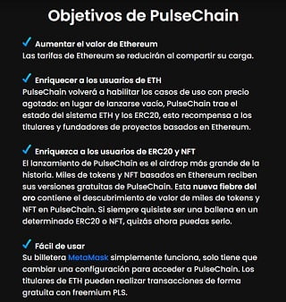objetivos de pulsechain