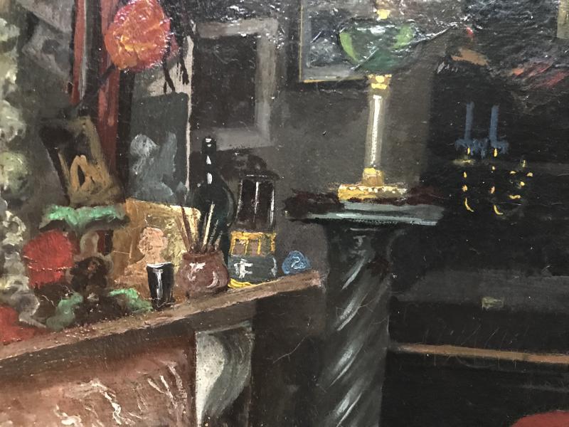 André Marie Allard Peintre XIXXX Siècles. Scène d'Intérieur d'Artiste