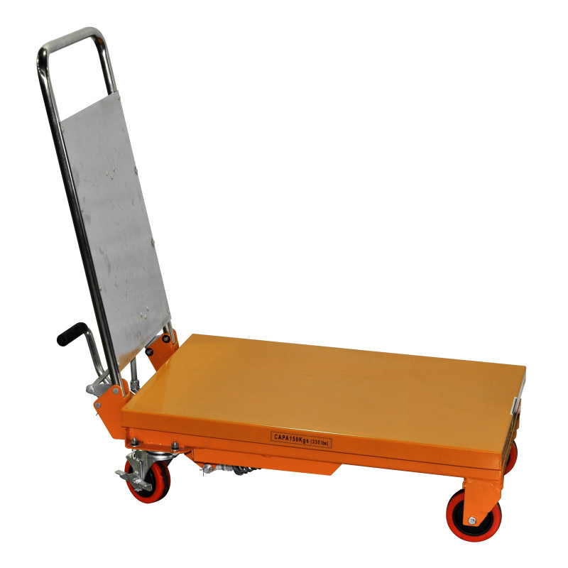 Hydraulic Lift Table Cart 27 9/16'' x 15 3/4'' x 1 3/8'' Table Size
