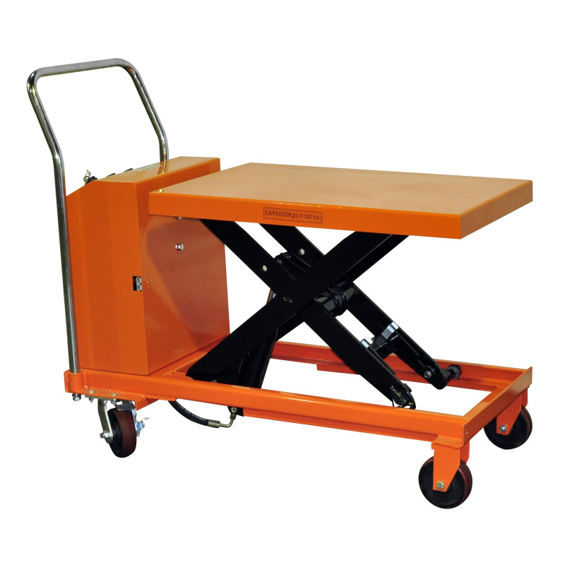 Bolton Tools Hydraulic Hand Electric Table Truck 1100 lb ETF50