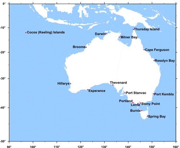 Australian Baseline Sea Level Monitoring Project Hourly Sea Level and