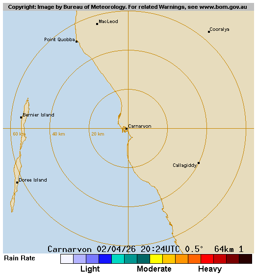 64 km Carnarvon Radar