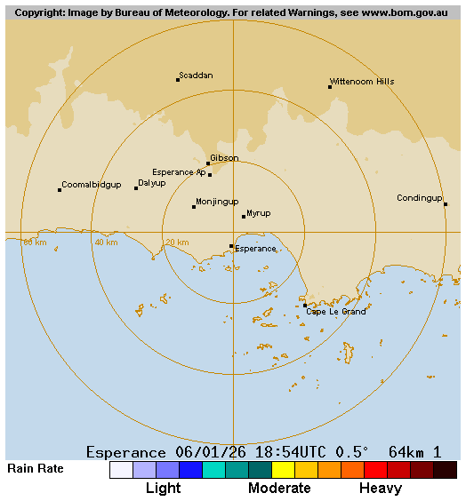64 km Esperance Radar