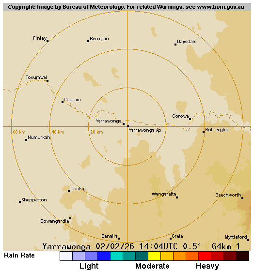 64 km Yarrawonga Radar