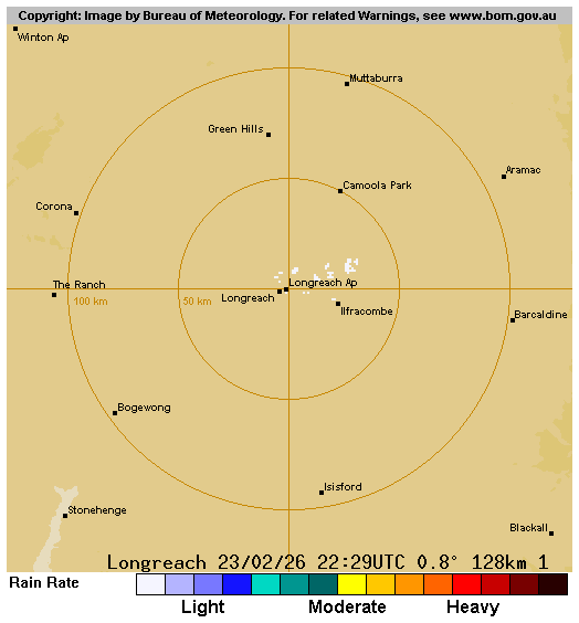 128 km Longreach Radar Loop