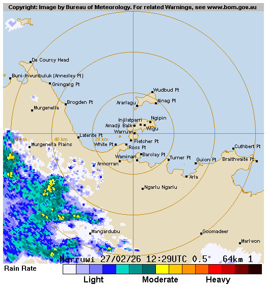 64 km Warruwi Radar