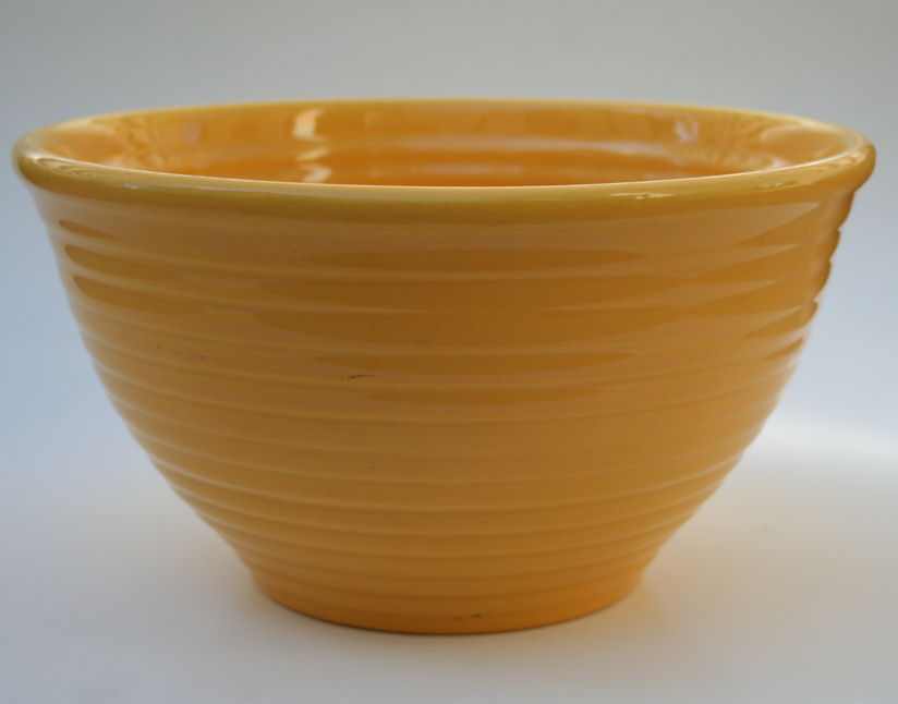Vintage Bauer Los Angeles Pottery Yellow Ringware Bowl 12 10" x 6