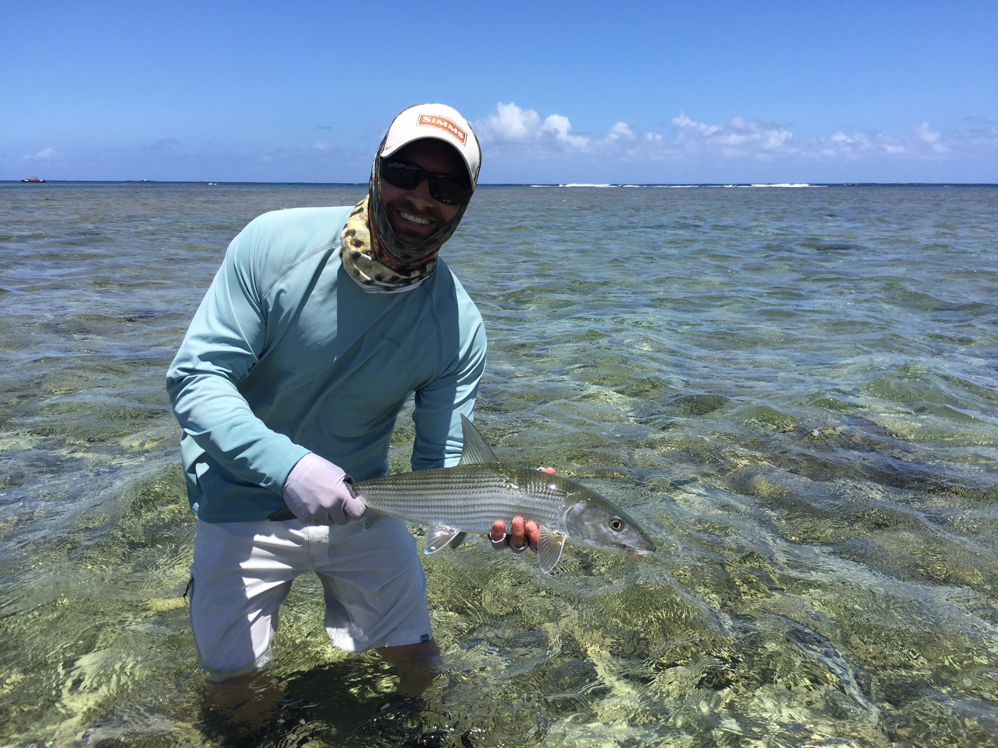 Happy angler with his first bonefish!