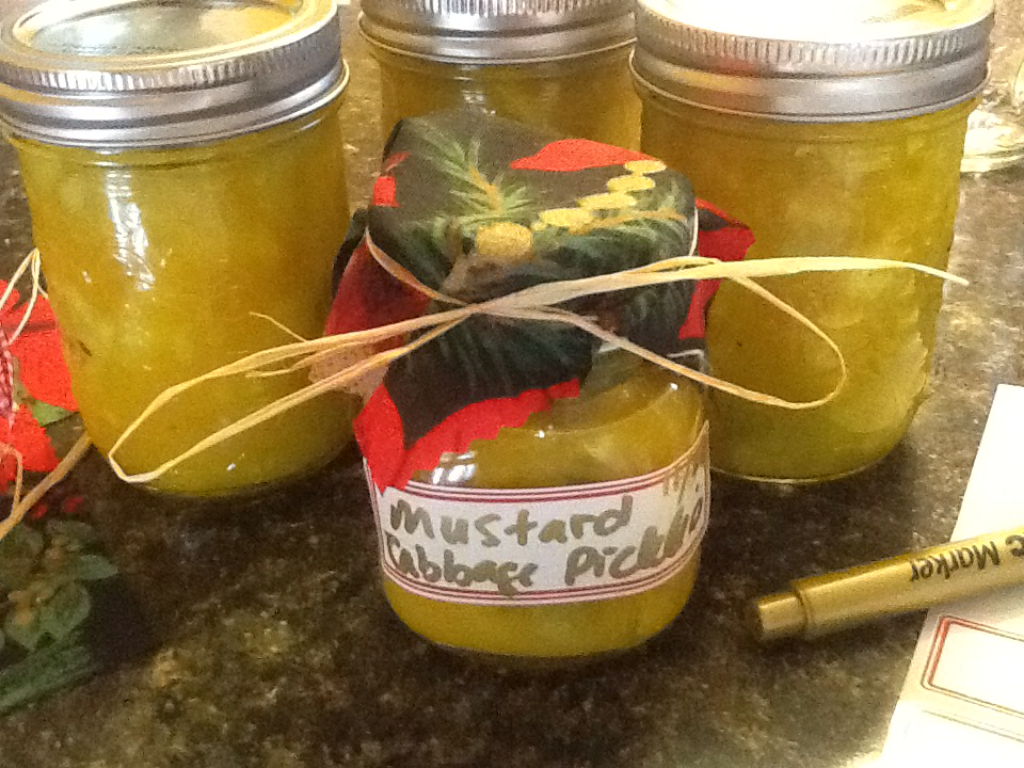 Traditional Newfoundland Mustard Cabbage Pickles Bonita's Kitchen
