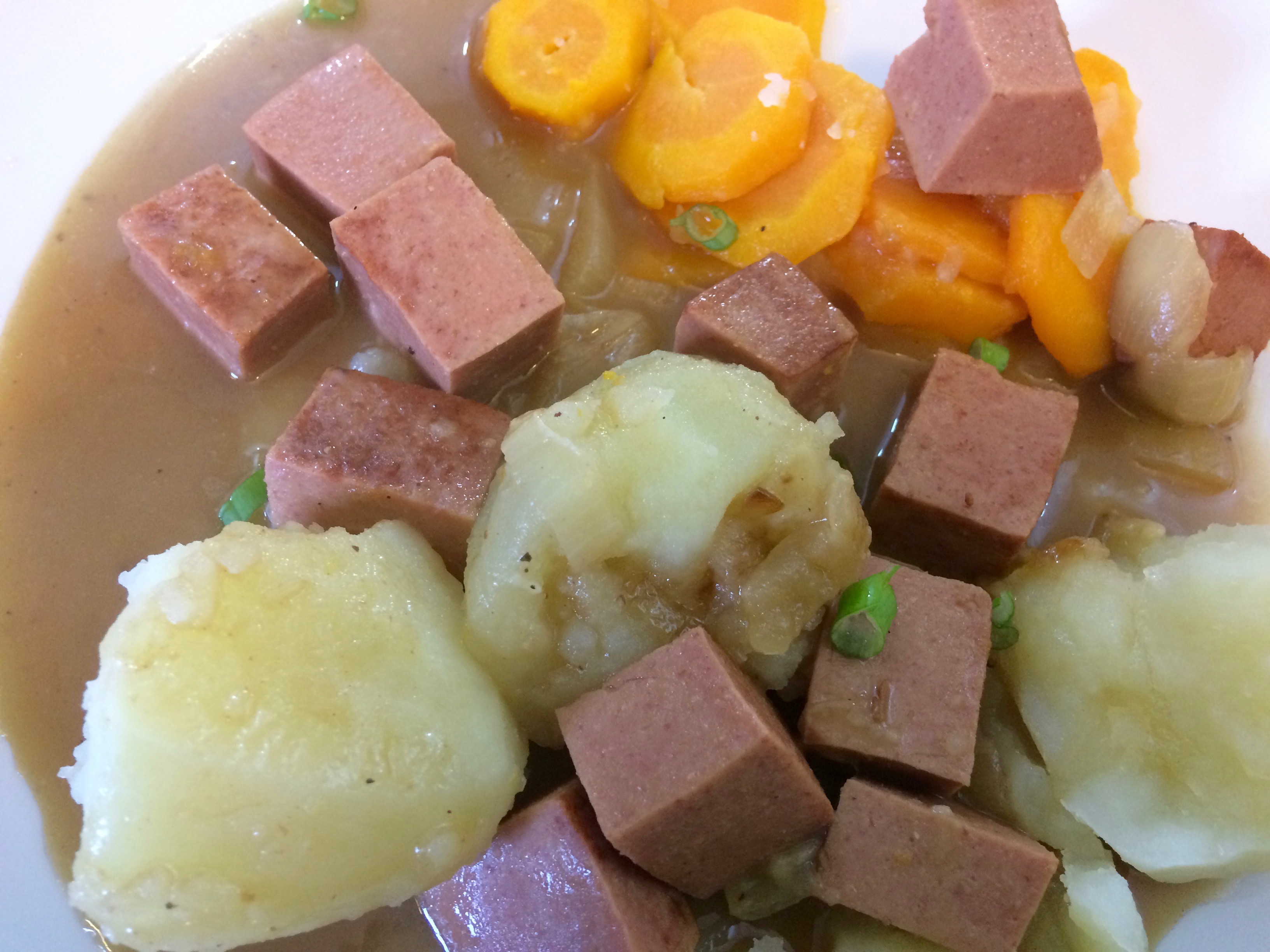 Traditional Newfoundland Bologna Gravy and Boiled Potatoes Bonita's