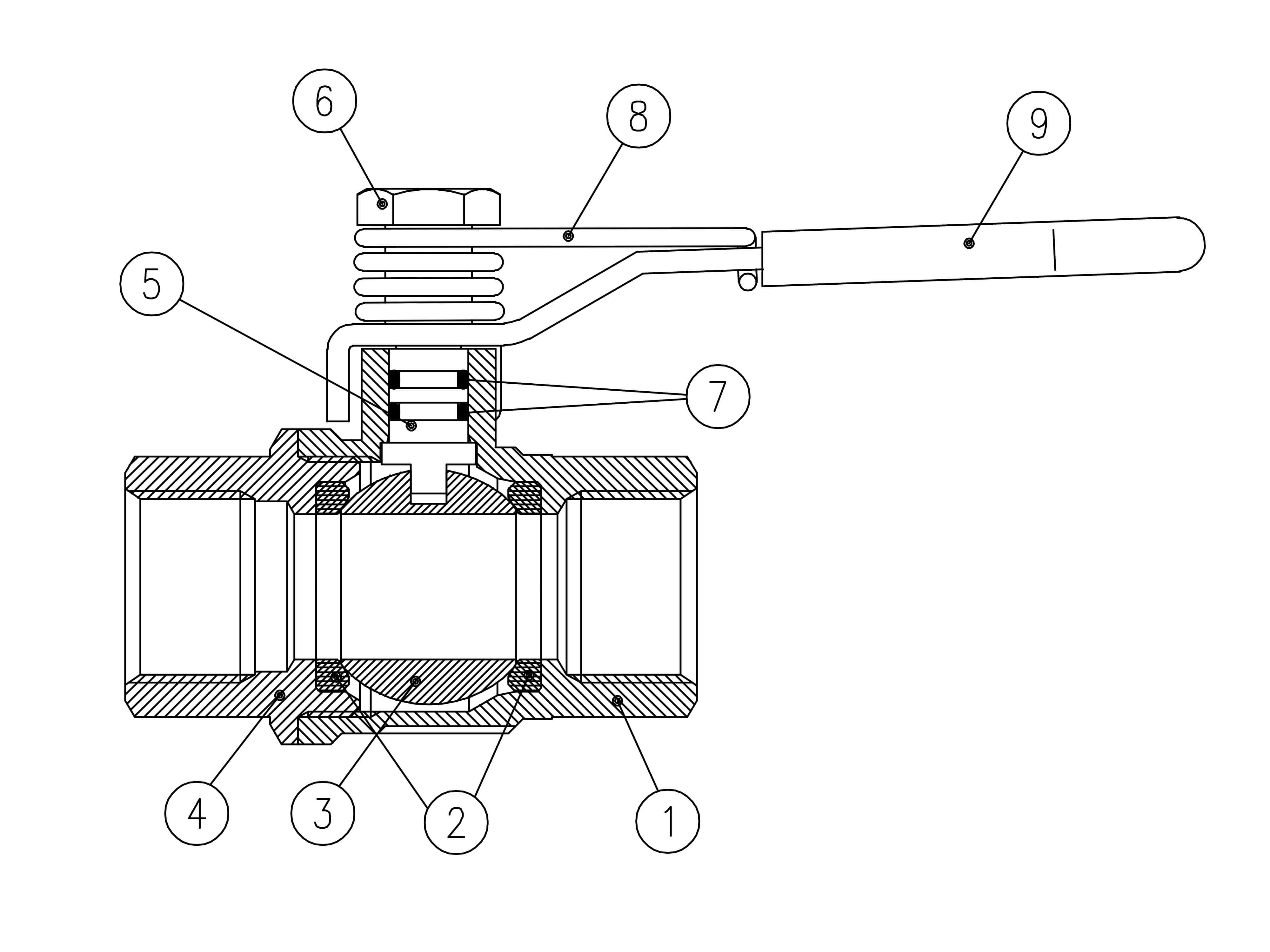 1/4" 2" Brass nickel plated Ball valves 2 way Ball valves k.60