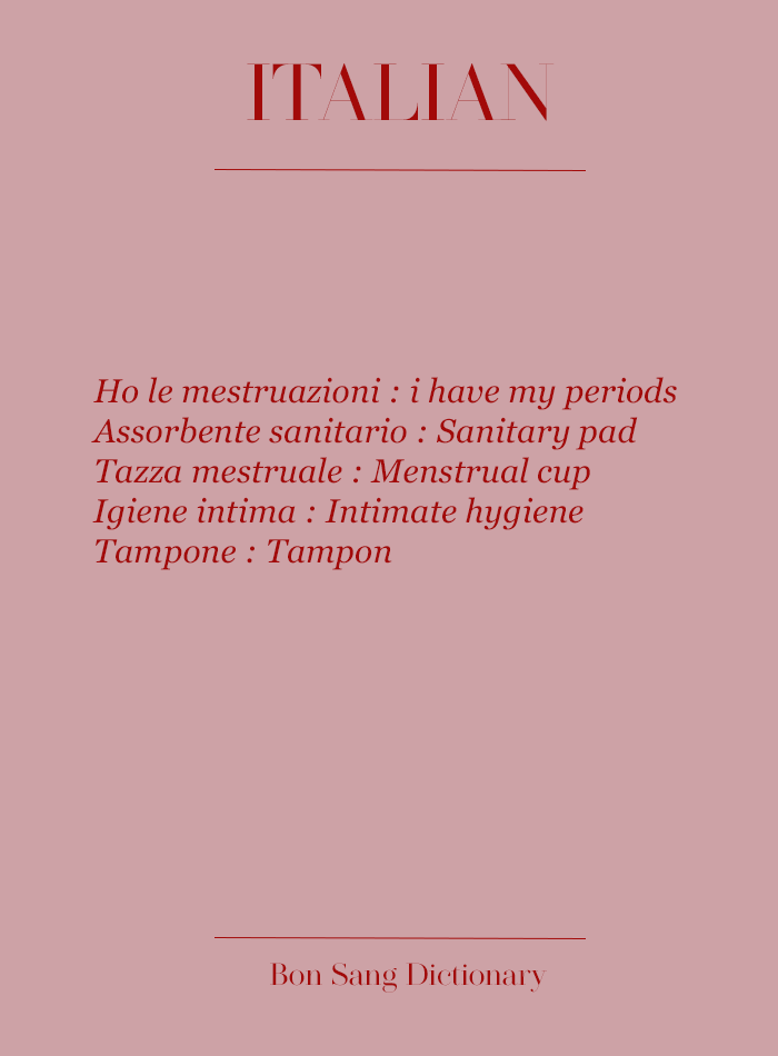 How To Say Period Words in 6 Languages Bon Sang