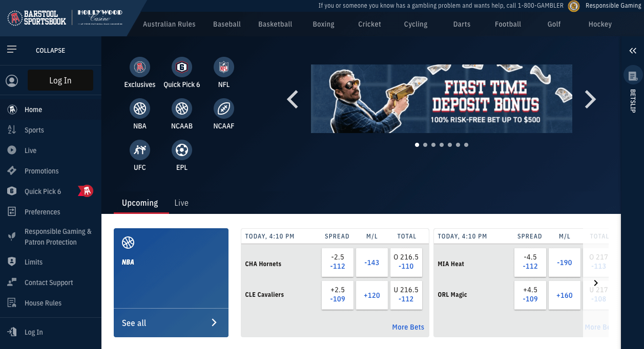 Barstool Casino Promo Code 1,000 Back on Signup