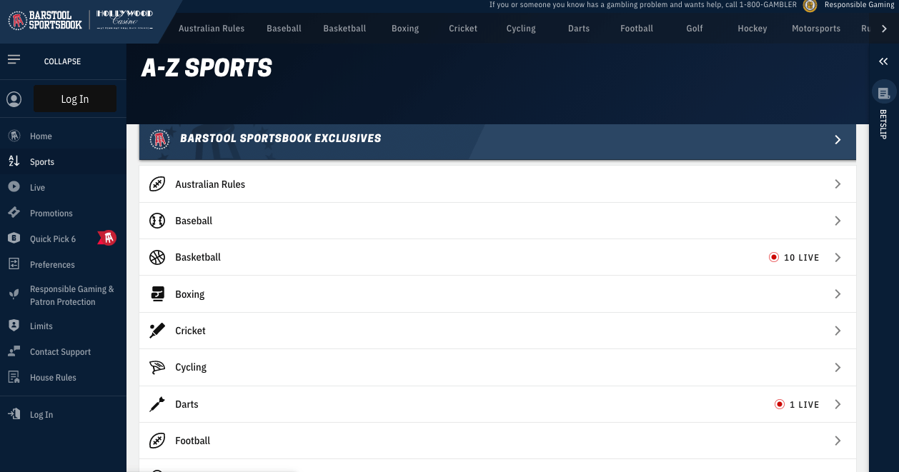 Barstool Casino Promo Code 1,000 Back on Signup