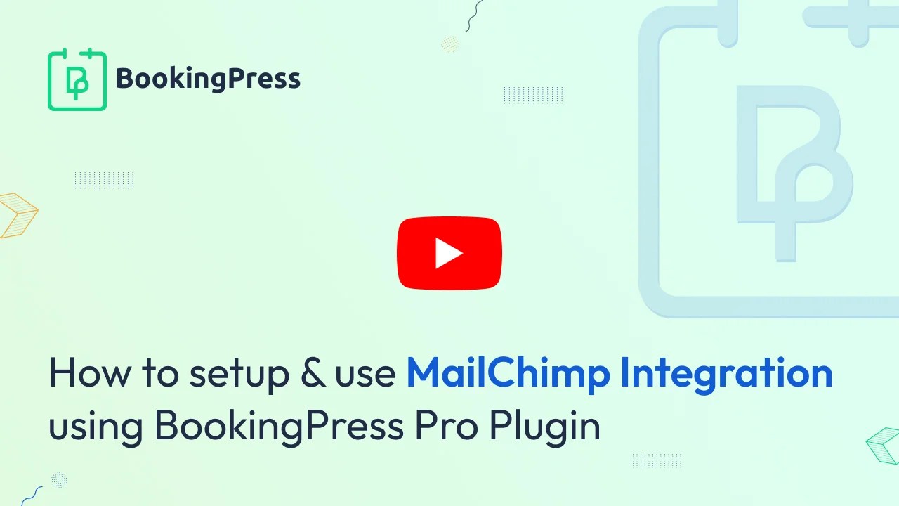 Mailchimp Addon Integration BookingPress