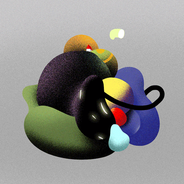 Colourful Wobbly Animated Gifs by Artist Ori Toor
