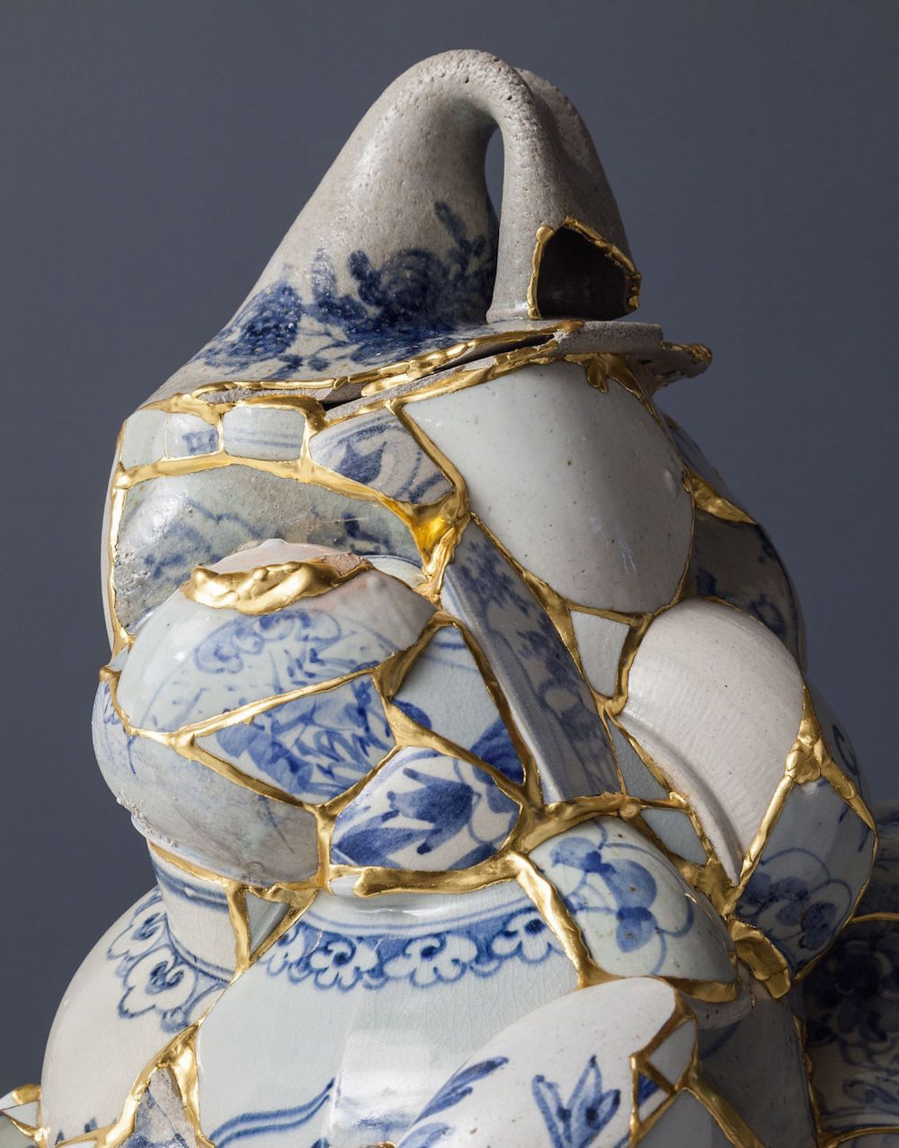 GoldFused Sculptures Made From Remnants of Shattered Porcelain