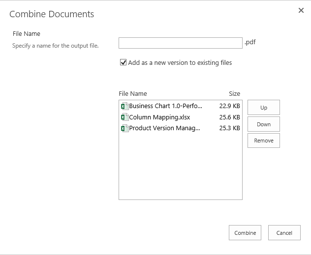 Convert a document to a PDF file on SharePoint