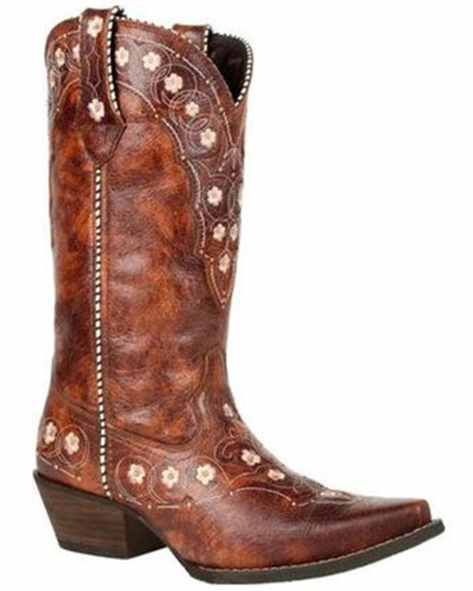 Durango Women's Crush Western Boots Snip Toe Cognac, Buy Cheap