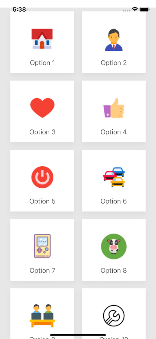 React native menu examples and templates
