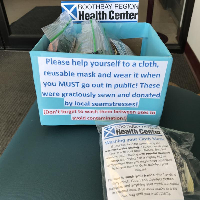 Donating cloth facemasks Boothbay Register