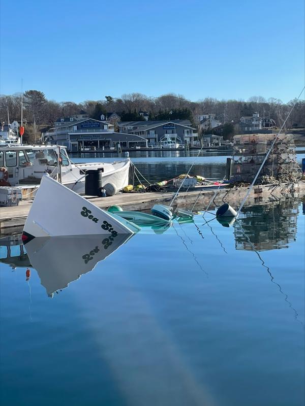 Boothbay Harbor lobster boat sinks, raised with lots of help Boothbay