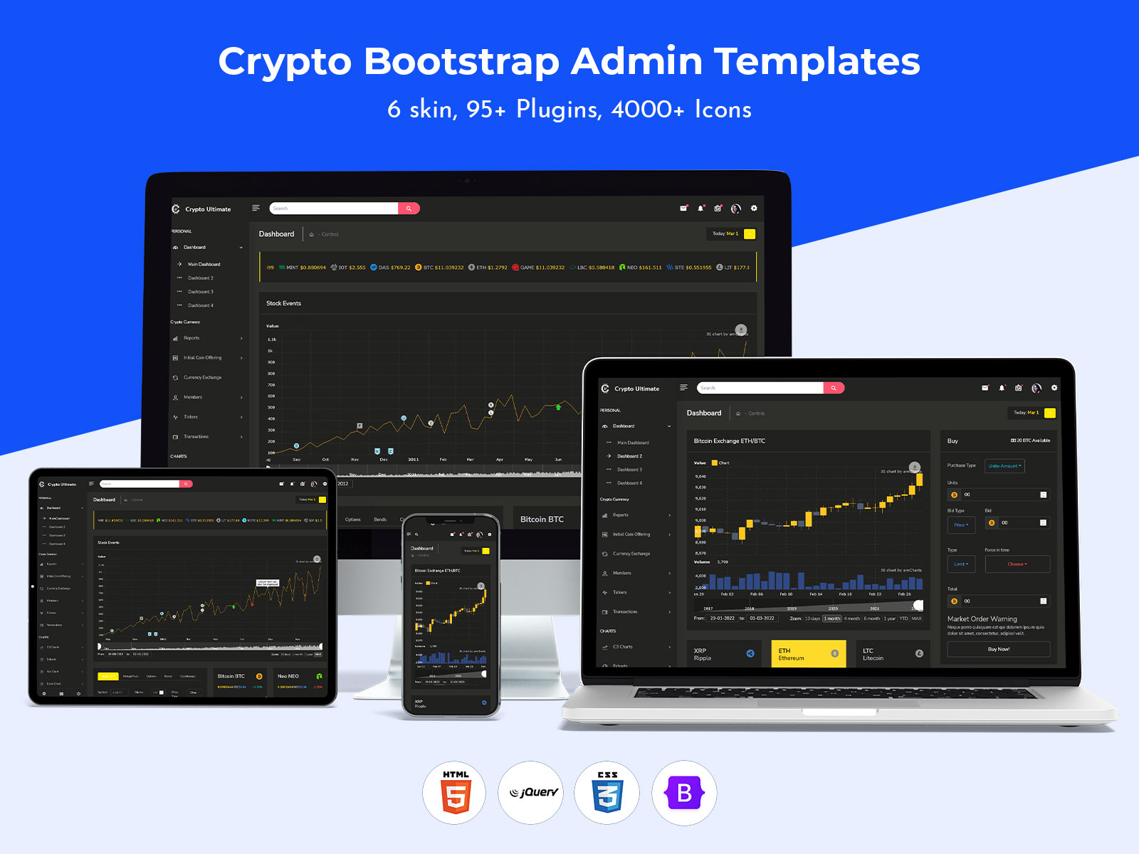 Best Crypto Tokenize Admin Template with Bootstrap 5