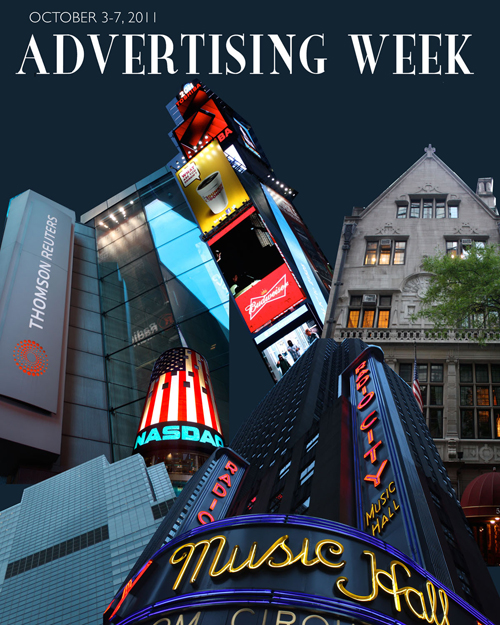 Advertising Week New York City Collage Painting BORBAY