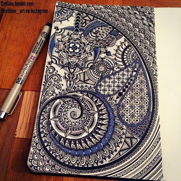 40 Absolutely Beautiful Zentangle patterns For Many Uses Bored Art
