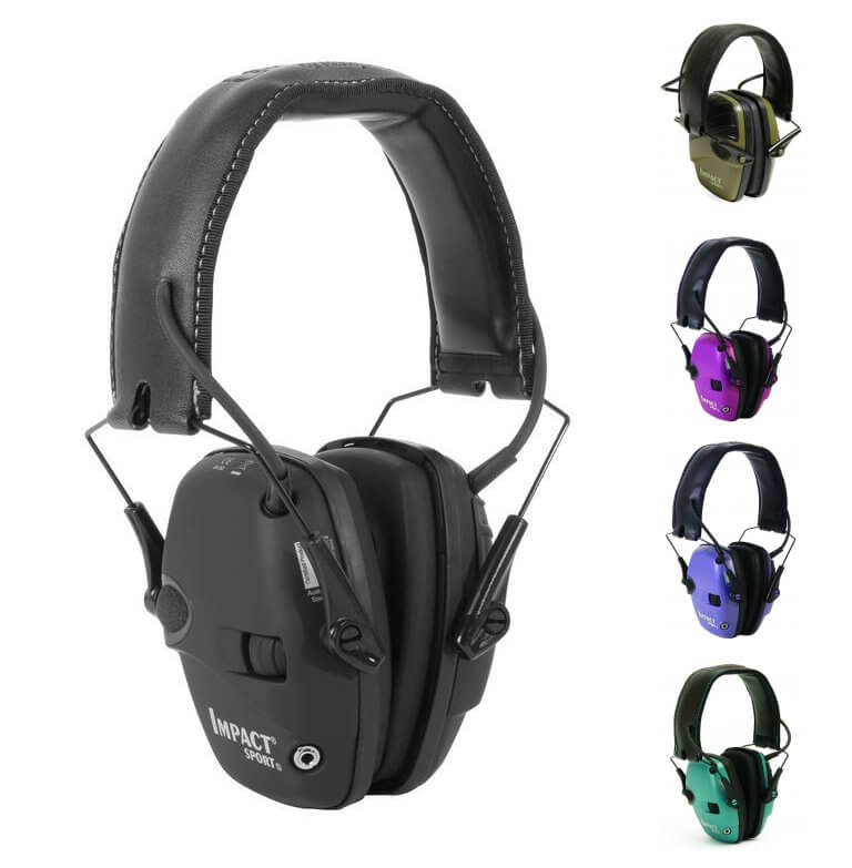 Howard Leight, Impact Sport, Electronic Earmuff, Deluxe Headband, Black