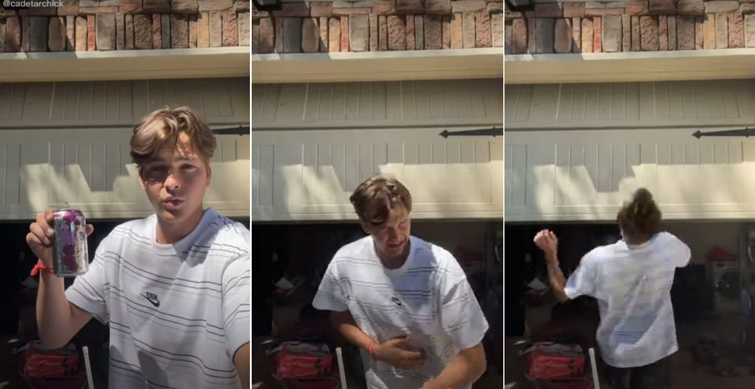 LEGO Death Star Owner Attempts To Chug Can Of Sparkling Water Without