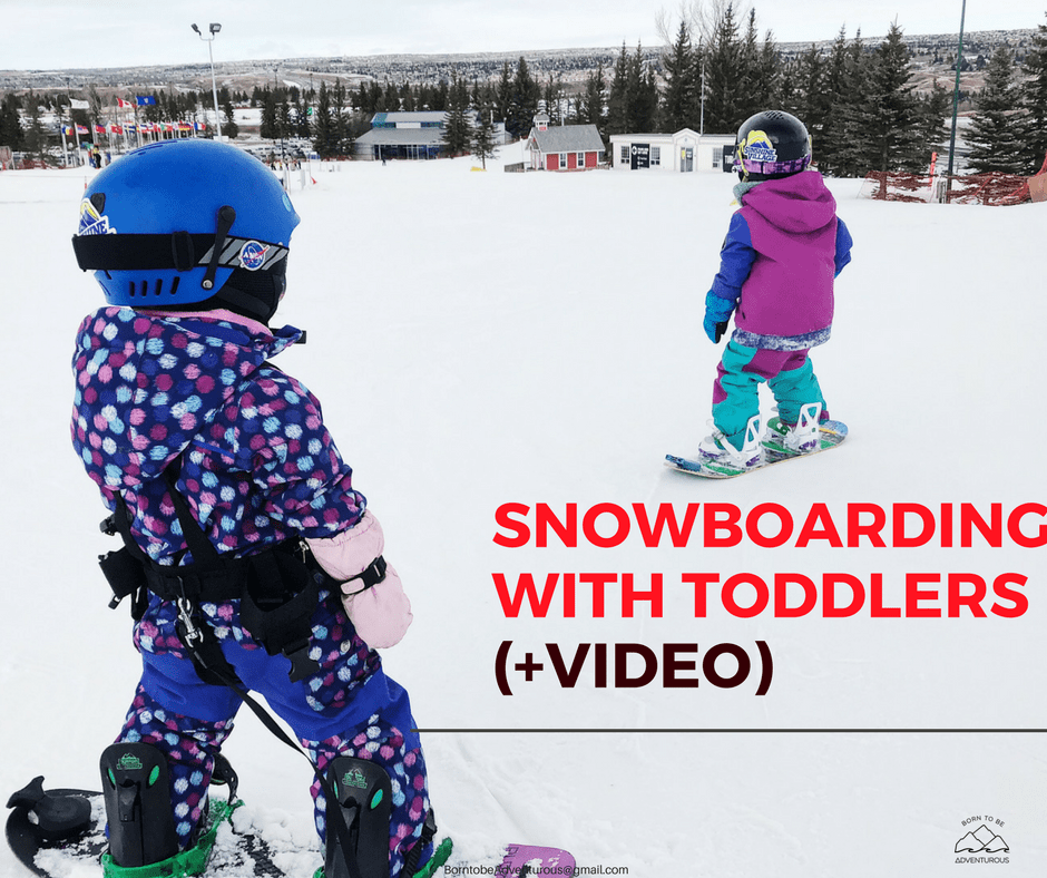 Snowboarding with Toddlers 2 and 4 year olds CAN snowboard (Video)