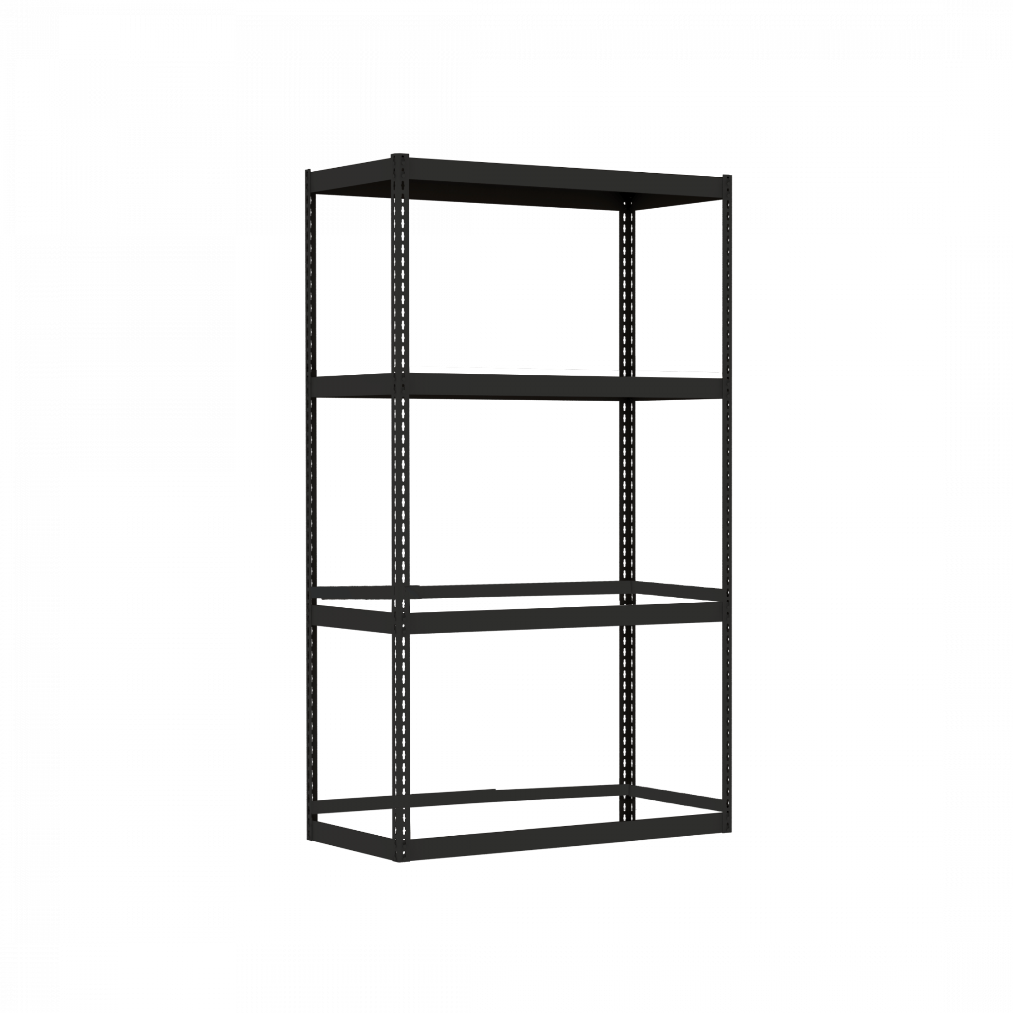 RivetSpan® Boltless Steel 4 Level Industrial Shelving Unit Borroughs