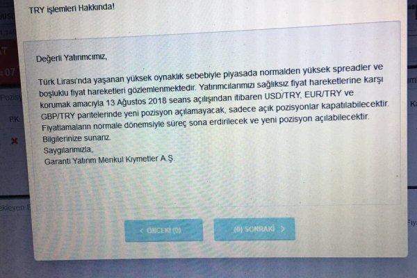 Bankalar alarmda, dรถviz iลlemleri kapatฤฑlฤฑyor Borsatek