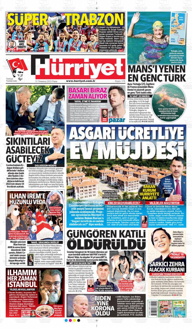 G&uuml;n&uuml;n Ulusal Gazete Manşetleri - 31 07 2022