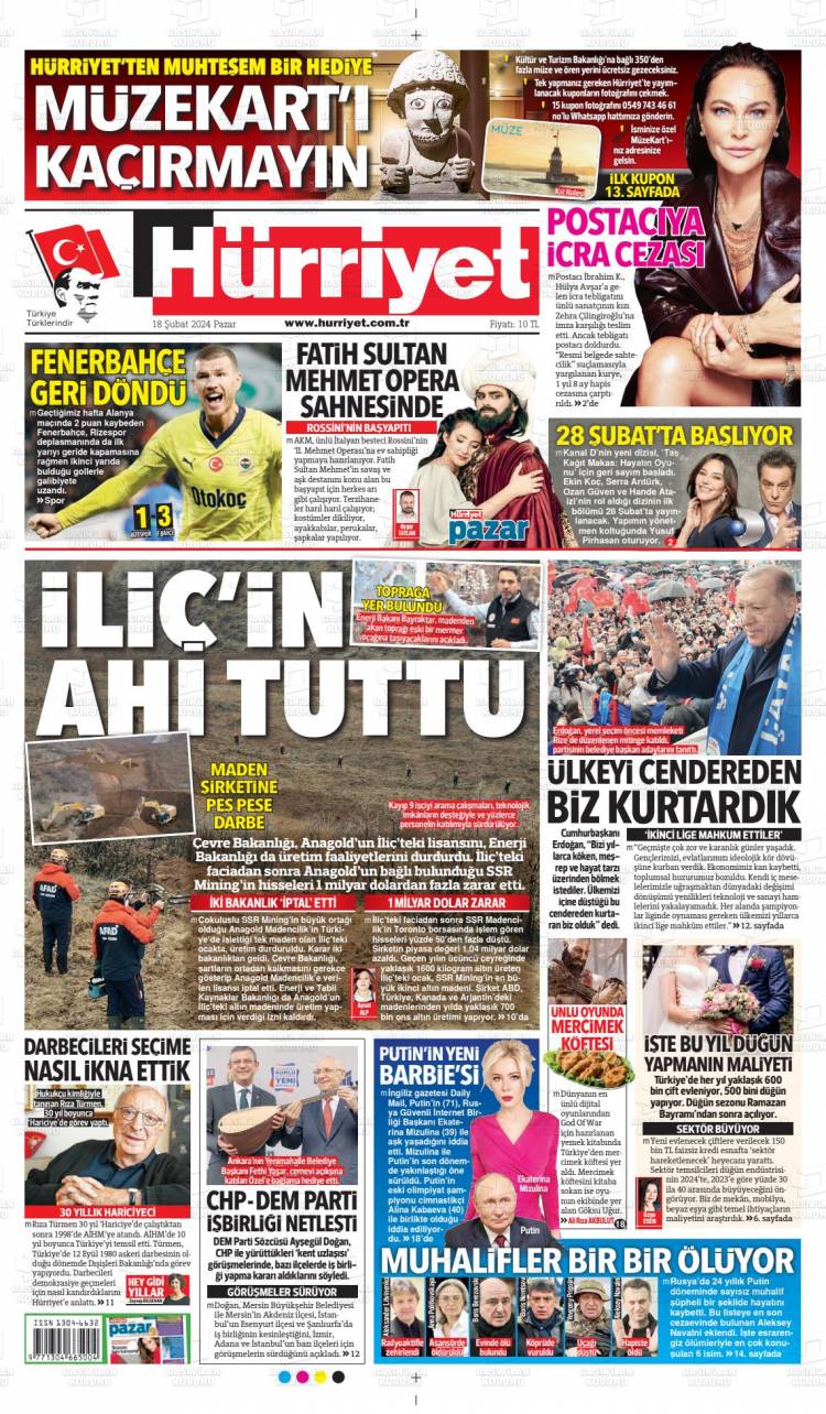 G&uuml;n&uuml;n Ulusal Gazete Manşetleri - 18 02 2024