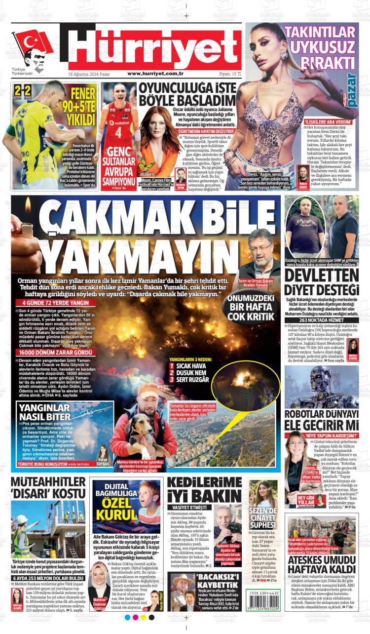 G&uuml;n&uuml;n Ulusal Gazete Manşetleri - 19 08 2024