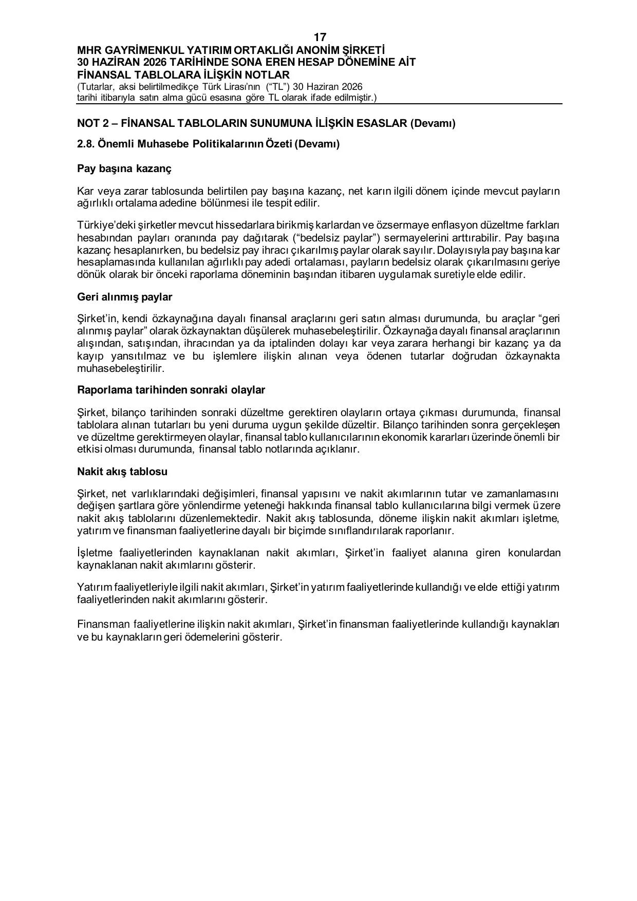 MHR GYO_30.06.2026 Tarihli Baฤฤฑmsฤฑz Denetim Raporu.pdf โ sayfa 19