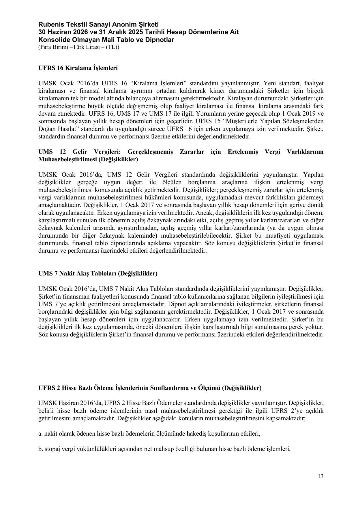 Rubenis 30.06.2026 Baฤฤฑmsฤฑz Denetim Raporu.pdf โ sayfa 14